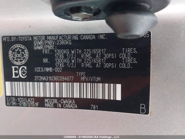 Auction sale of the 2006 Lexus Rx 330, vin: 2T2HA31U36C094677, lot number: 12506808