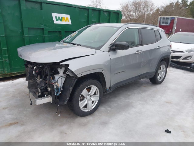 Продаж на аукціоні авто 2022 Jeep Compass Latitude, vin: 3C4NJDBB1NT104287, номер лоту: 12506836