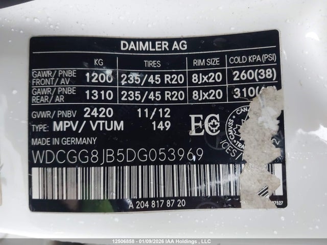 Продаж на аукціоні авто 2013 Mercedes-benz Glk 350 4matic, vin: WDCGG8JB5DG053969, номер лоту: 12506858