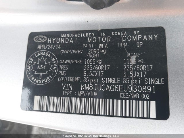 Hyundai Tucson 2014 KM8JUCAG6EU930891 Image 17