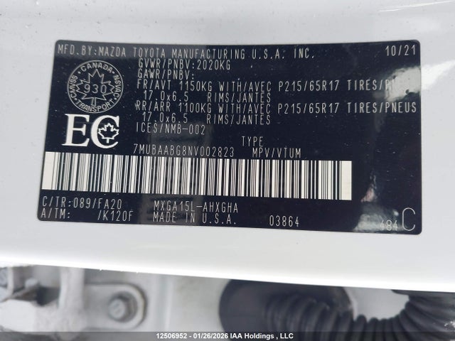 7MUBAABG8NV002823 Toyota Corolla Cross Le