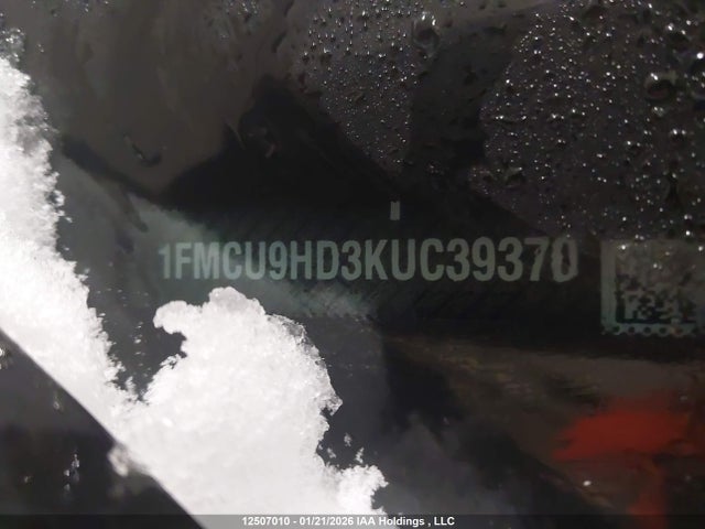 Aukcja sprzedaży 2019 Ford Escape Sel, vin: 1FMCU9HD3KUC39370, numer aukcji: 12507010