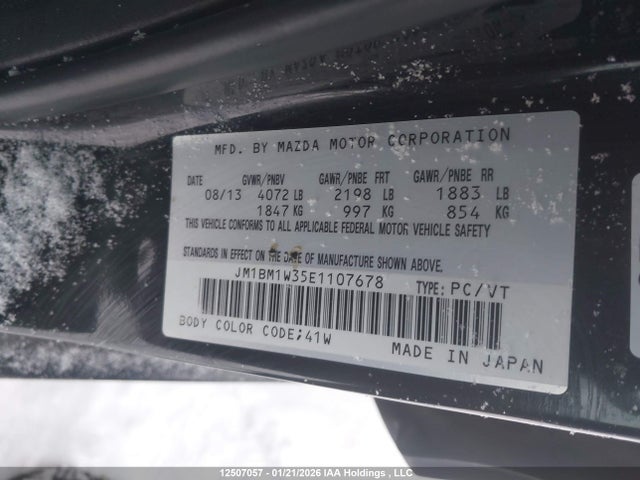 JM1BM1W35E1107678 Mazda 3 Grand Touring