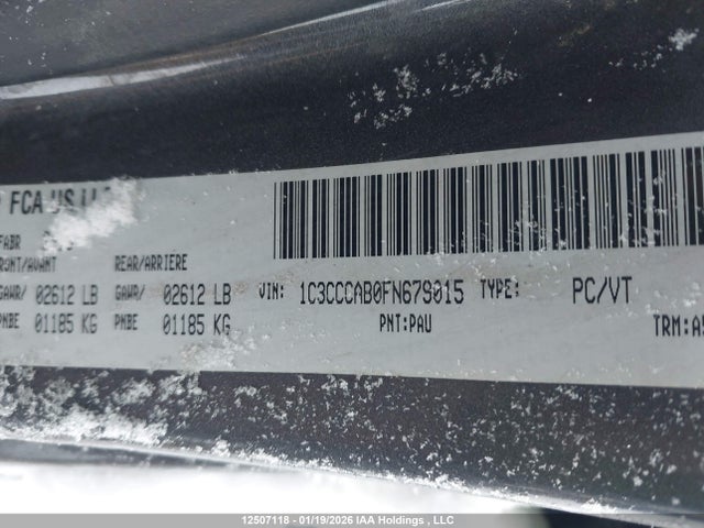 1C3CCCAB0FN679015 Chrysler 200