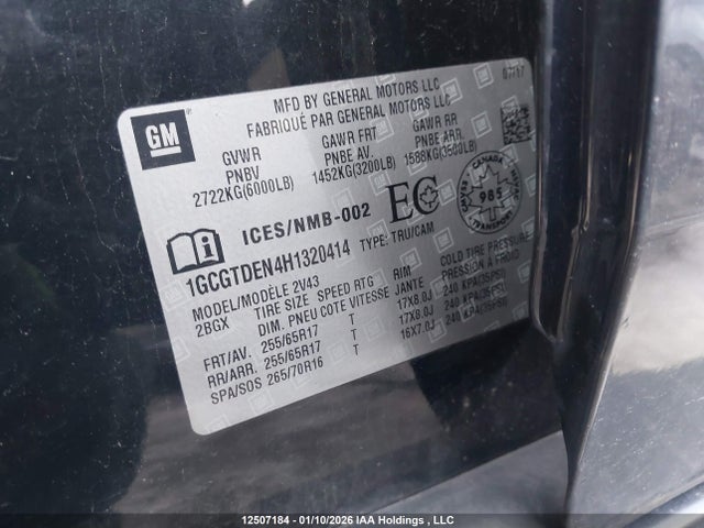 1GCGTDEN4H1320414 Chevrolet Colorado Z71