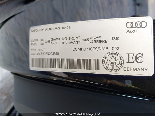 Audi A5 45 Progressiv 2023 WAU3AGF59PN003690 Image 9