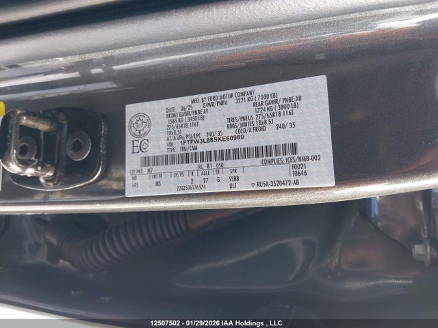 1FTFW3L88SKE60980 Ford F150 Xlt