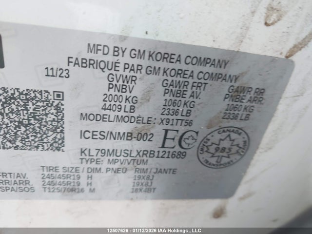KL79MUSLXRB121689 Chevrolet Trailblazer Rs