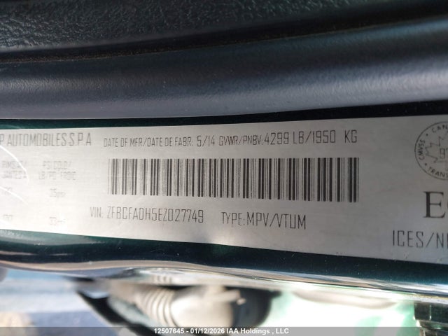 Fiat 500L TREKKING 2014 ZFBCFADH5EZ027749 Image 9