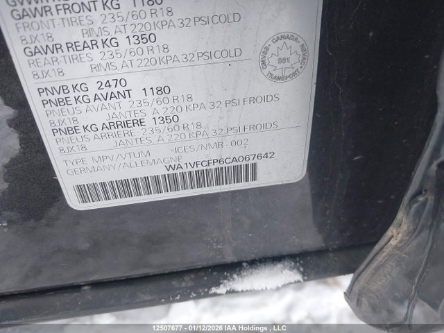 Aukcja sprzedaży 2012 Audi Q5 Prestige, vin: WA1VFCFP6CA067642, numer aukcji: 12507677