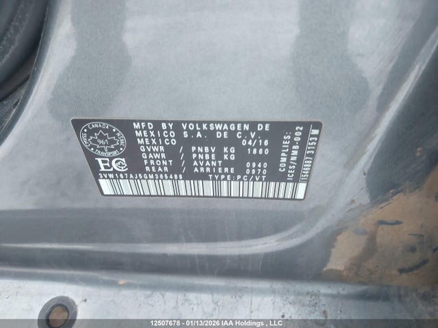 3VW167AJ5GM365488 Volkswagen Jetta