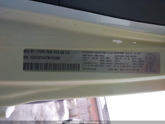 1C4PJXFN4TW197442 Jeep Wrangler