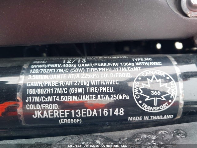 Kawasaki Er650 Ff 2014 JKAEREF13EDA16148 Image 10