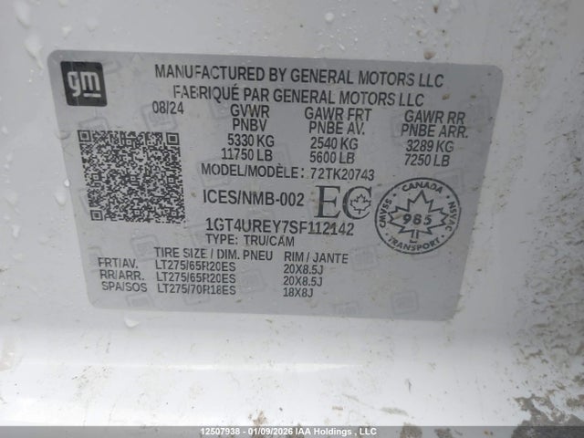 1GT4UREY7SF112142 GMC Sierra 2500hd Denali