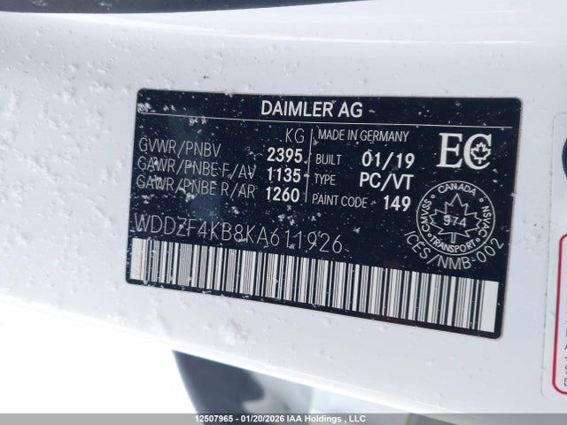 WDDZF4KB8KA611926 Mercedes-Benz E 300 4matic