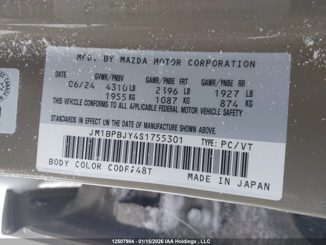 Продажа на аукционе авто 2025 Mazda Mazda3 Suna, vin: JM1BPBJY4S1755301, номер лота: 12507984