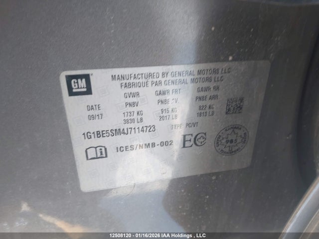 1G1BE5SM4J7114723 Chevrolet CRUZE LT