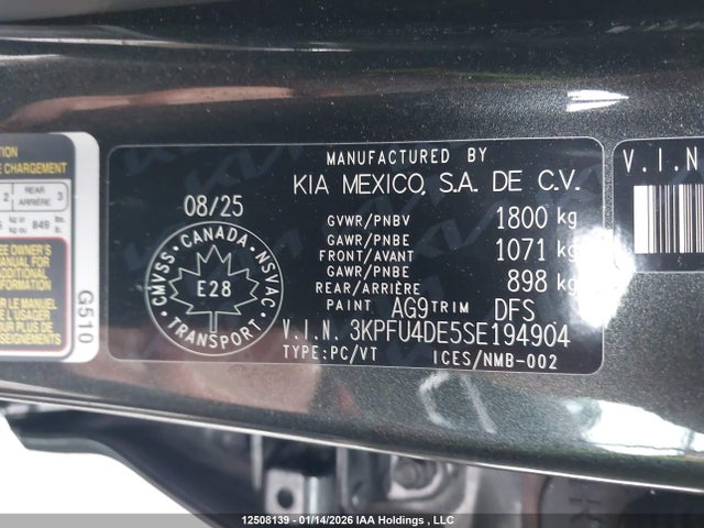 KIA K4 Ex/ex+ 2025 3KPFU4DE5SE194904 Image 9