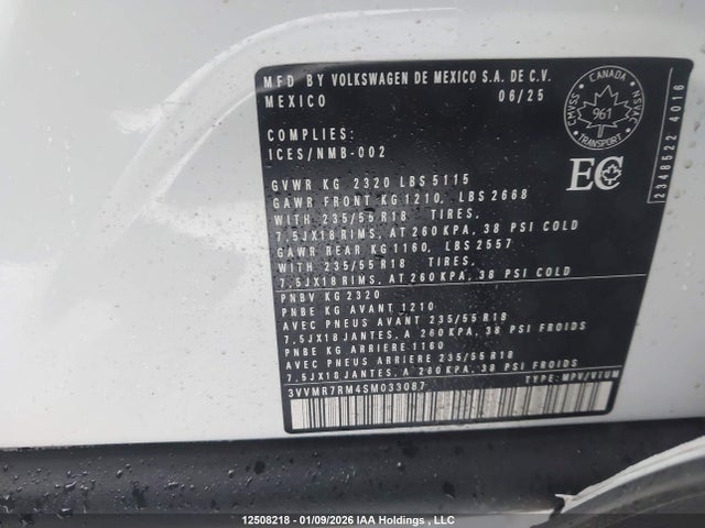 Volkswagen TIGUAN SE 2025 3VVMR7RM4SM033087 Image 19
