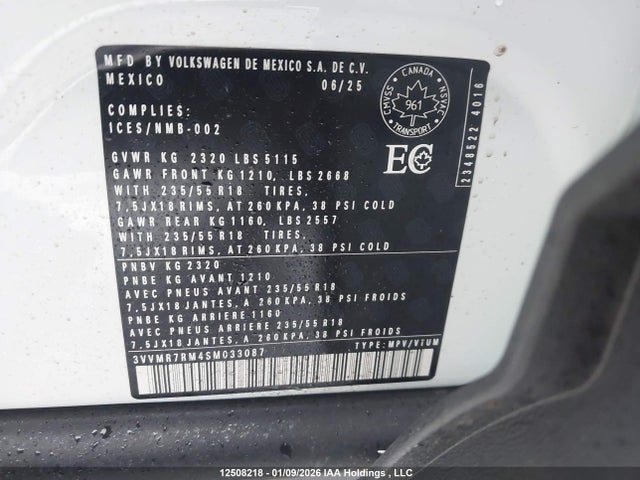 Volkswagen TIGUAN SE 2025 3VVMR7RM4SM033087 Image 9