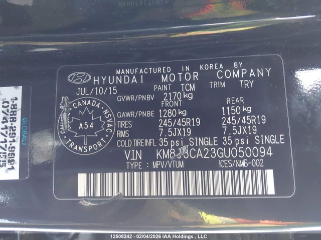 Hyundai Tucson 2016 KM8J3CA23GU050094 Image 19