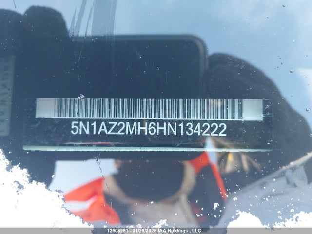 5N1AZ2MH6HN134222 Nissan Murano S/sl/sv/platinum