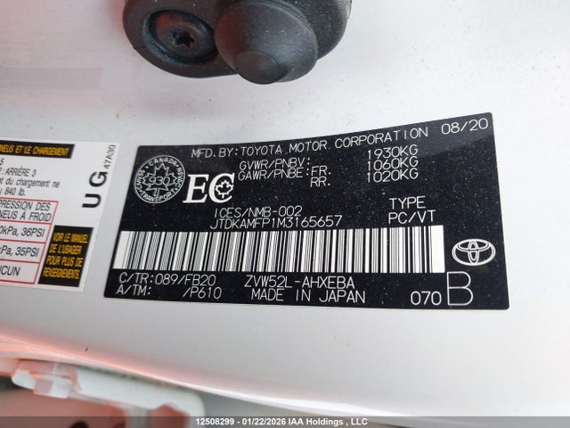 Toyota PRIUS PRIME 2021 JTDKAMFP1M3165657 Image 9