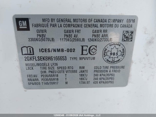 2GKFLSEK8H6166653 GMC Terrain Sle-1