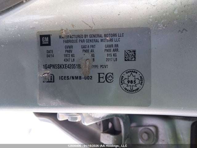 1G4PN5SKXE4205185 Buick Verano