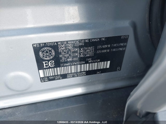 2T3RWRFV3PW155094 Toyota RAV4