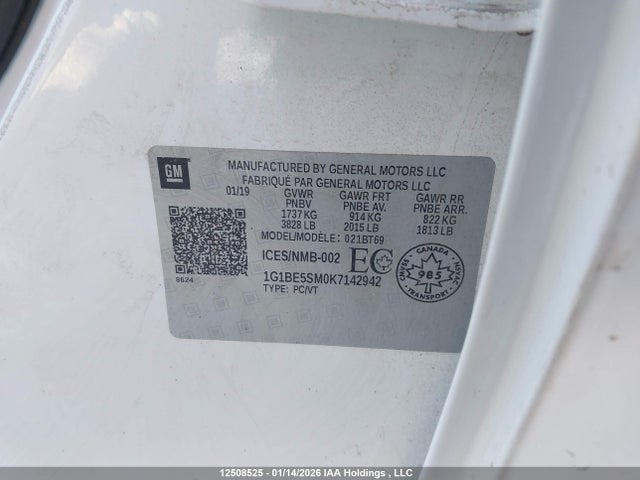 1G1BE5SM0K7142942 Chevrolet CRUZE LT