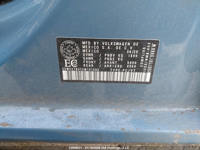 3VWEX7BU7SM101589 Volkswagen Jetta Comfortline