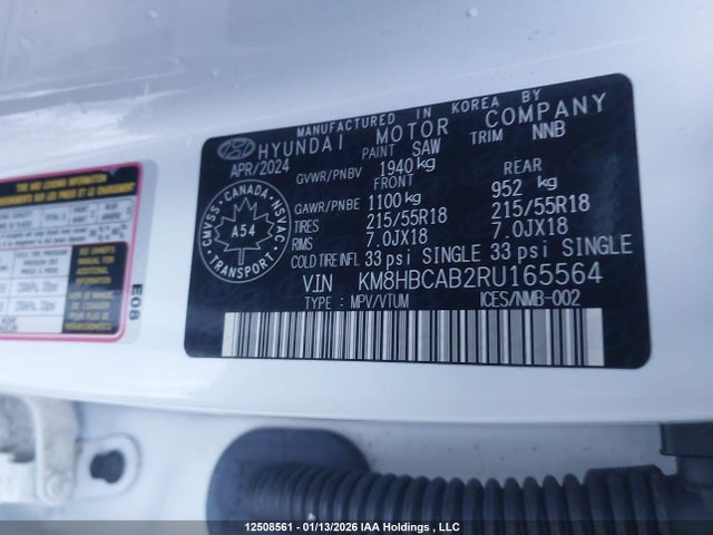 Hyundai Kona 2.0l Preferred 2024 KM8HBCAB2RU165564 Image 9