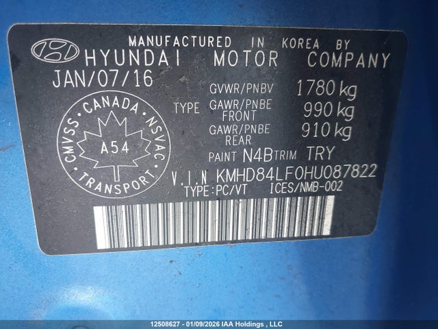 KMHD84LF0HU087822 Hyundai Elantra Se/value/limited