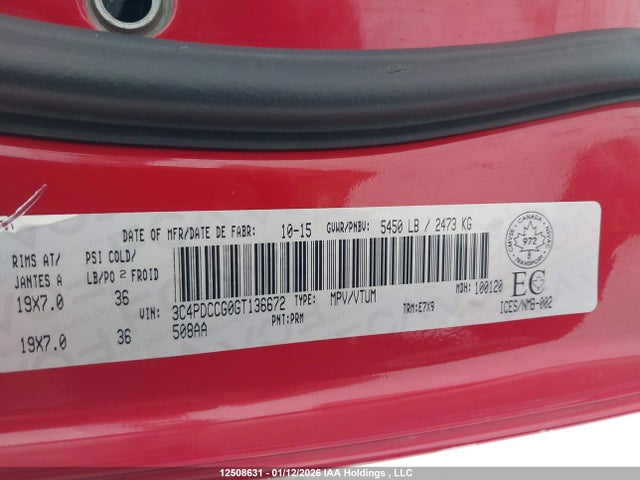 3C4PDCCG0GT136672 Dodge Journey Sxt/limited