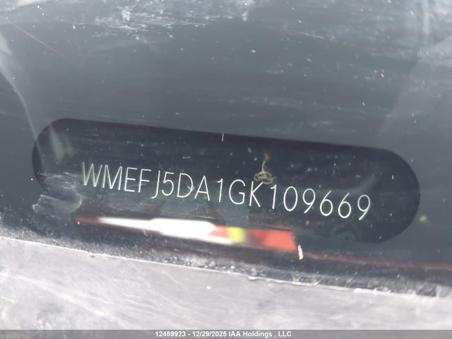 WMEFJ5DA1GK109669 Smart Fortwo Passion/prime/pure