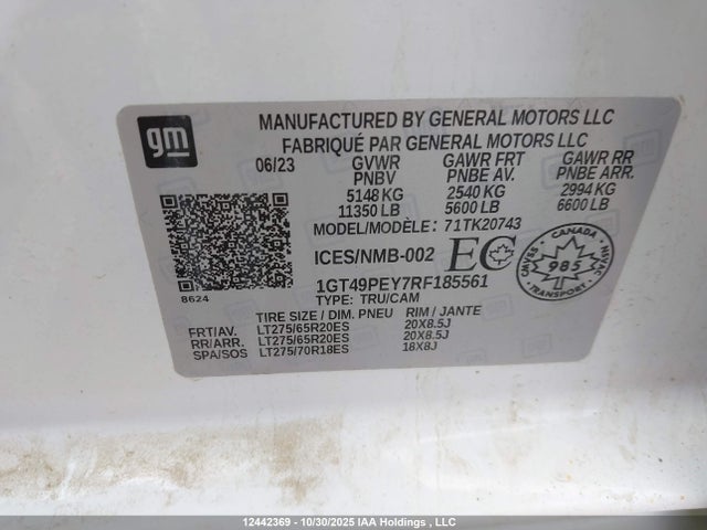 1GT49PEY7RF185561 GMC Sierra 2500hd At4