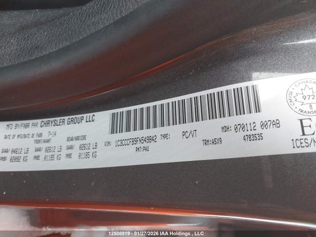1C3CCCFB9FN549842 Chrysler 200 LX