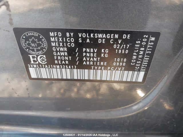 3VWL17AJ1HM325417 Volkswagen Jetta