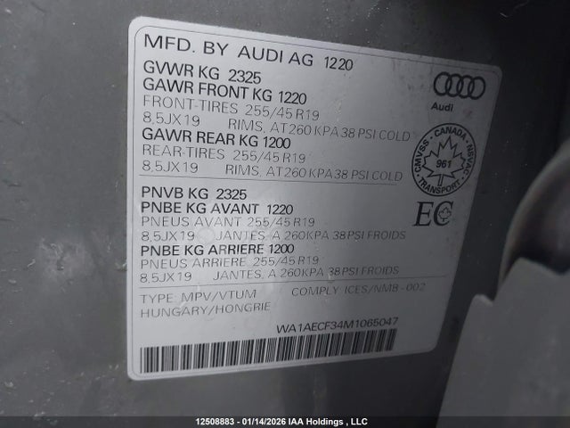 Audi Q3 2021 WA1AECF34M1065047 Image 18