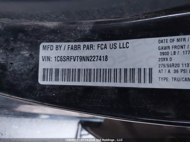 RAM 1500 Sport 2022 1C6SRFVT9NN227418 Image 9