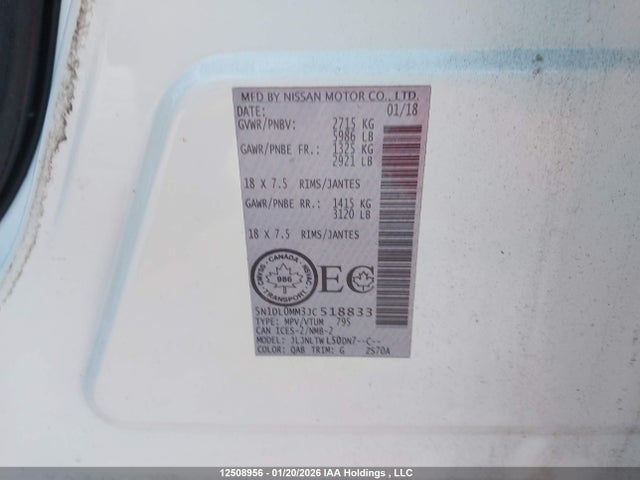 5N1DL0MM3JC518833 Infiniti QX60