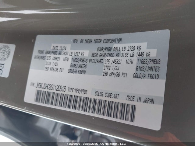 JM3KJDHC8S1120516 Mazda Cx-70 Mhev