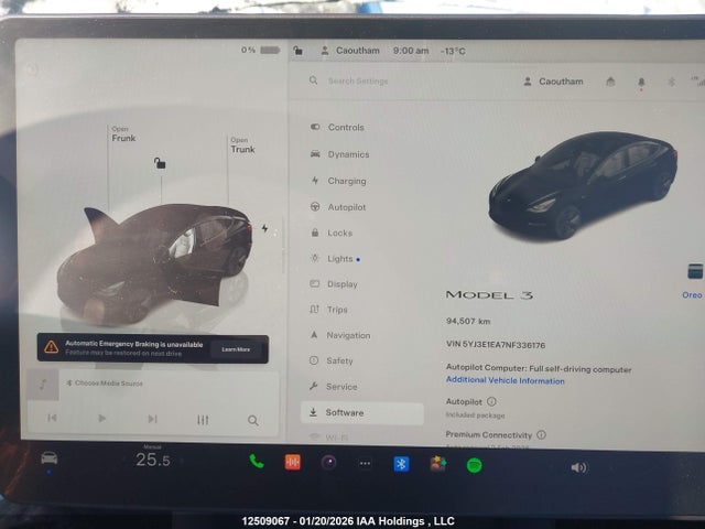 Aukcja sprzedaży 2022 Tesla Model 3 Rwd/standard Range, vin: 5YJ3E1EA7NF336176, numer aukcji: 12509067