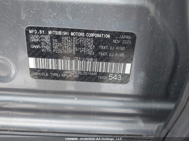 Mitsubishi Outlander Es 2020 JA4AZ2A36LZ614446 Image 18