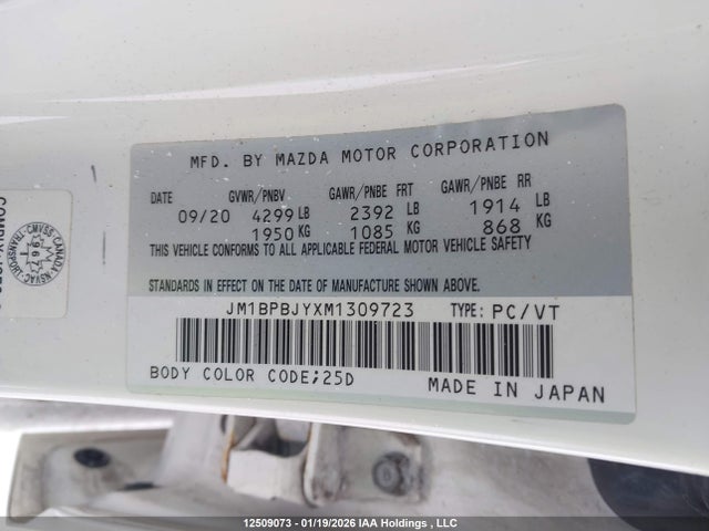 JM1BPBJYXM1309723 Mazda 3