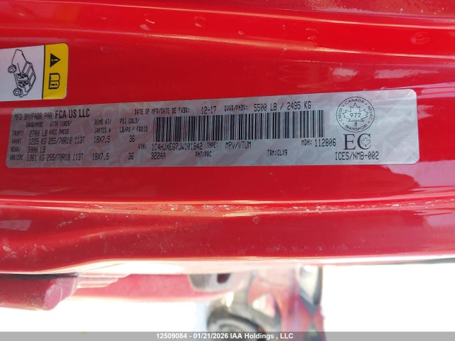 1C4HJXEG7JW101842 Jeep Wrangler Unlimited Sahara