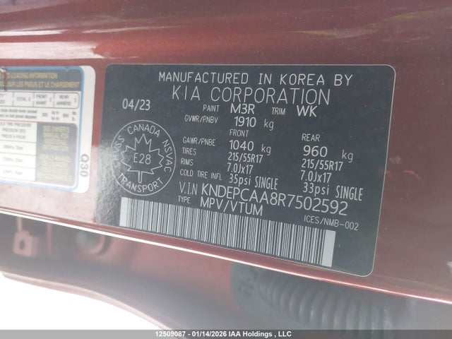 KNDEPCAA8R7502592 KIA Seltos Lx