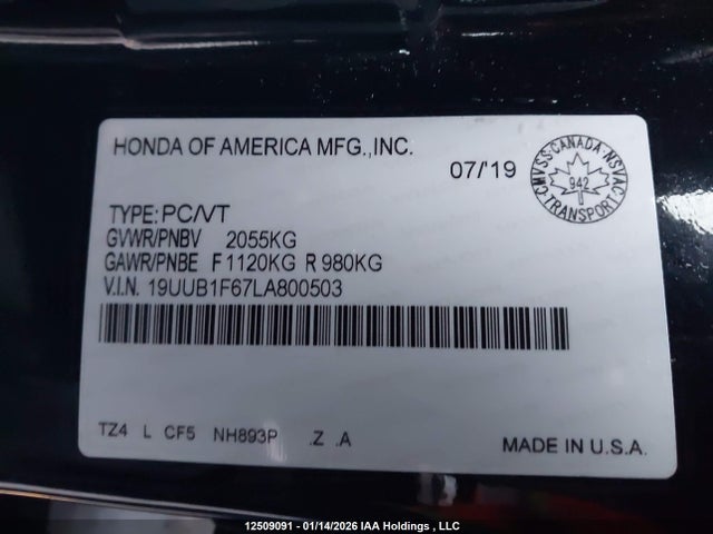 Acura Tlx Technology/a-spec 2020 19UUB1F67LA800503 Image 18