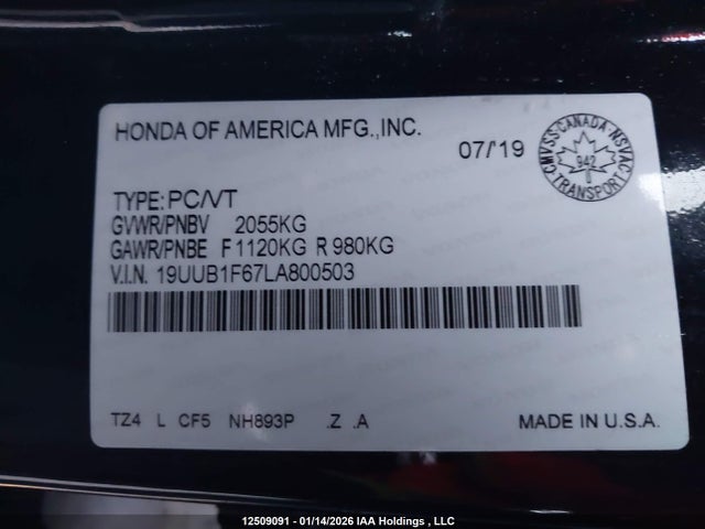 Acura Tlx Technology/a-spec 2020 19UUB1F67LA800503 Image 9